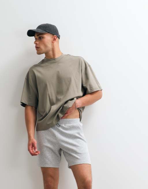 4505 short d'entraînement ultra doux en mélange modal avec poches zippées en gris chiné, 5 de 5