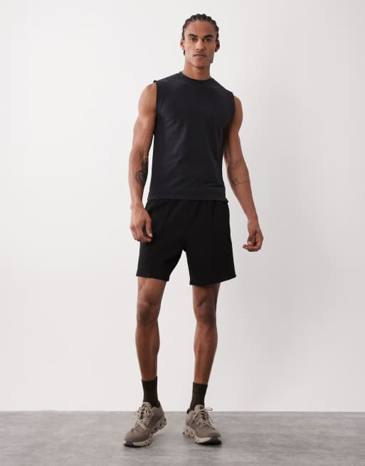4505 – Shorts aus Performance-Stoff in Schwarz mit Biesendetail, 5 von 5