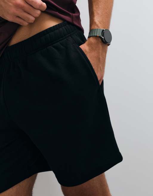 4505 Shorts de chándal de algodón Icon con acabado de secado rápido en negro, 2 de 5