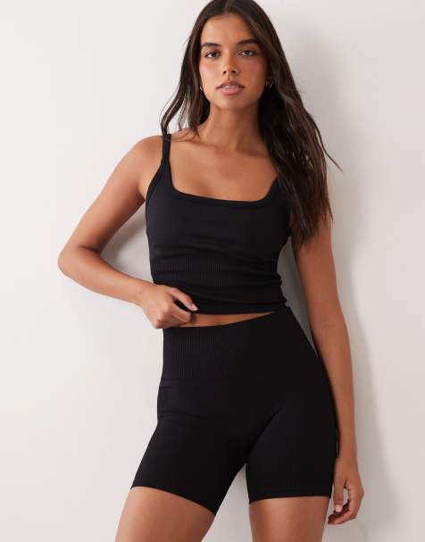 4505 shorty sculptant sans coutures taille haute 5 po noir - view 1