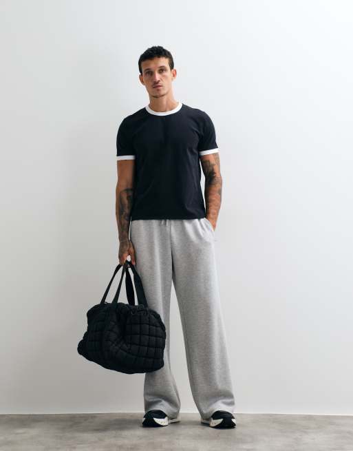 4505 shrunken muscle fit cotton ringer baby tee with quick dry finish in black, 3 of 5