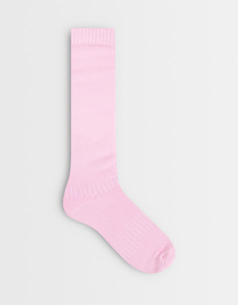 4505 Ski cotton antibacterial ski sock with arch support in bubblegum - view 1