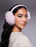 [ASOS] 4505 Ski faux fur ear muffs in pink One Size Pink