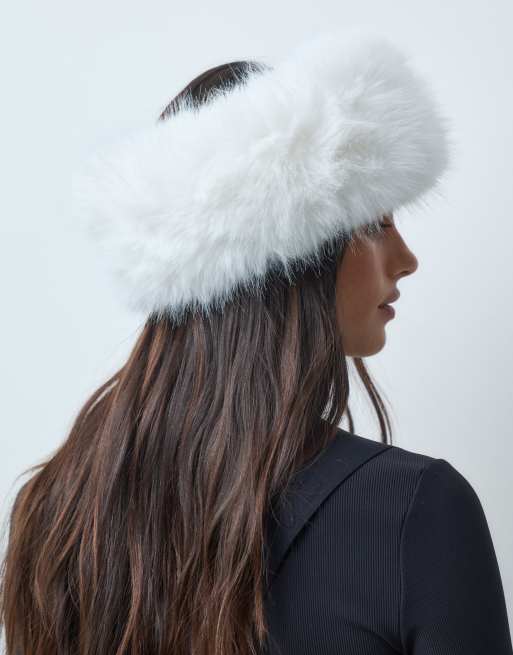 4505 Ski Faux-Fur-Stirnband in Weiß, 3 von 5