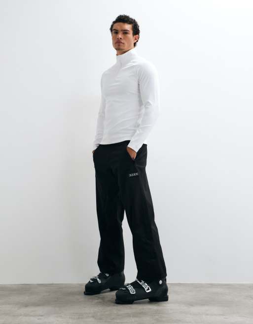 4505 Ski fleece base layer met lange mouwen en 1/4-rits in wit, 2 van 5