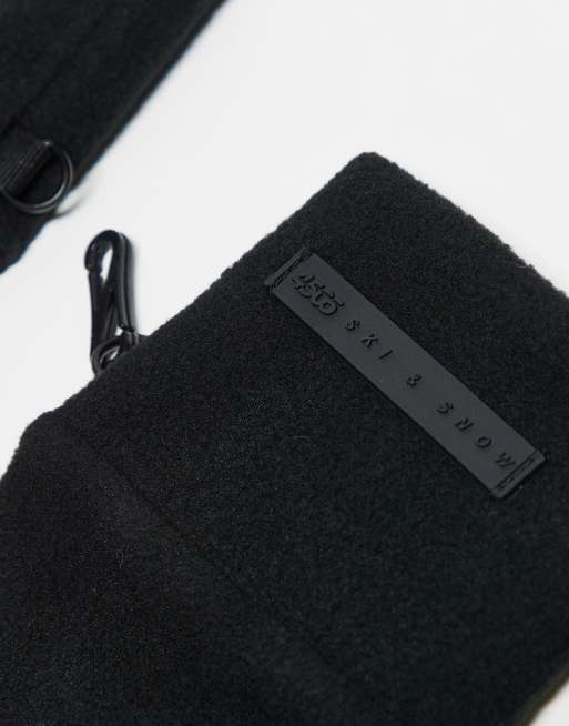 4505 Ski fleece insulated gloves with grips in black , 2 of 3