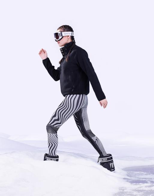 4505 – Ski – Fleece-Oberteil in Schwarz mit Druckknöpfen , 2 von 4