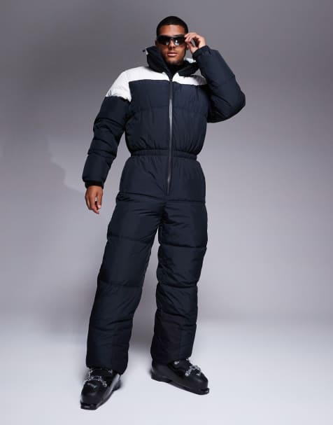 4505 - Ski - Geïsoleerd waterafstotend gewatteerd skipak in zwart en wit - view 1