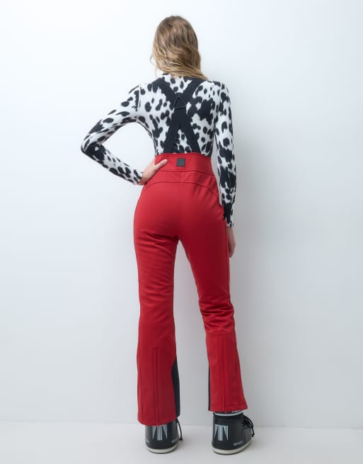 4505 Ski Icon pantalon de ski softshell évasé en bas rouge rubis, 4 de 5