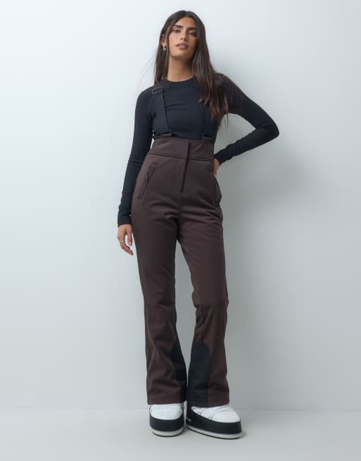 4505 Ski Icon soft shell water repellent kick flare ski pants in chocolate, 3 of 5