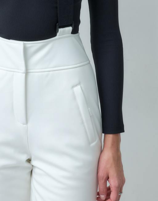 4505 Ski Icon soft shell water repellent kick flare ski pants in white, 4 of 5