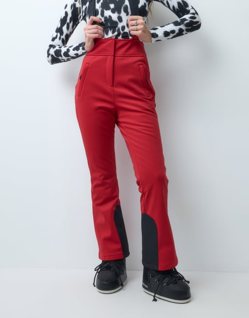 4505 Ski Icon softshell ski broek met kickflare in robijnrood, 5 van 5