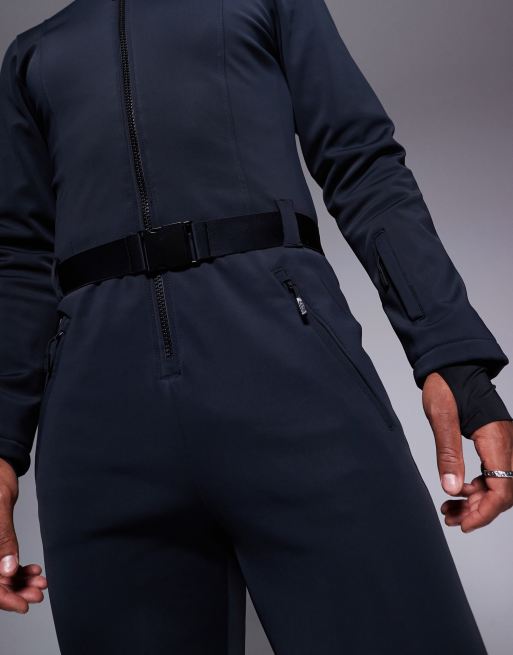ASOS 4505 Ski Icon water repellent insulated ski suit with skinny leg in black