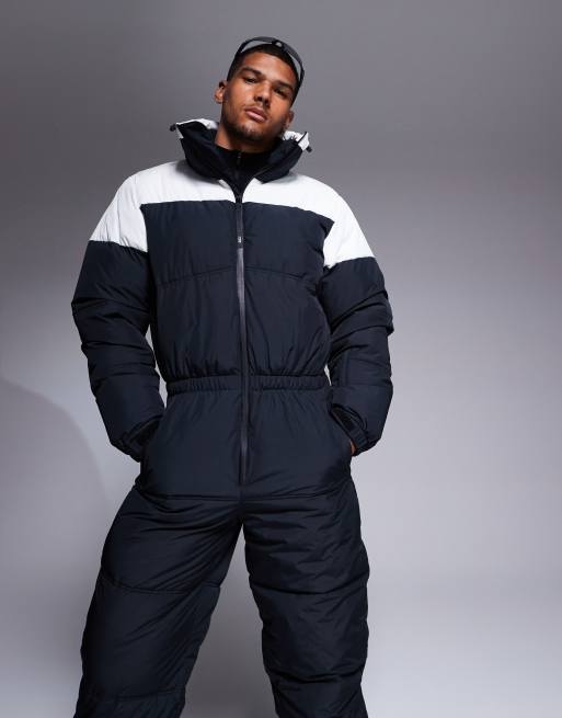 4505 Ski insulated puffer water repellent ski suit in black and white , 5 of 5