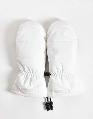 Asos 4505 Ski & Snow 4505 Ski Insulated Water Repellent Mittens In White