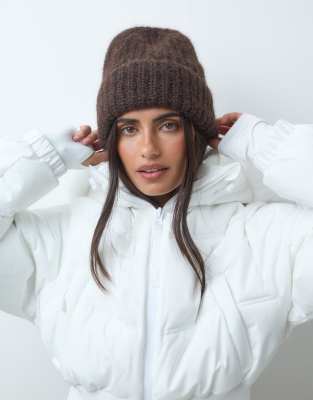 Asos 4505 Ski & Snow 4505 Ski Knitted Beanie In Brown