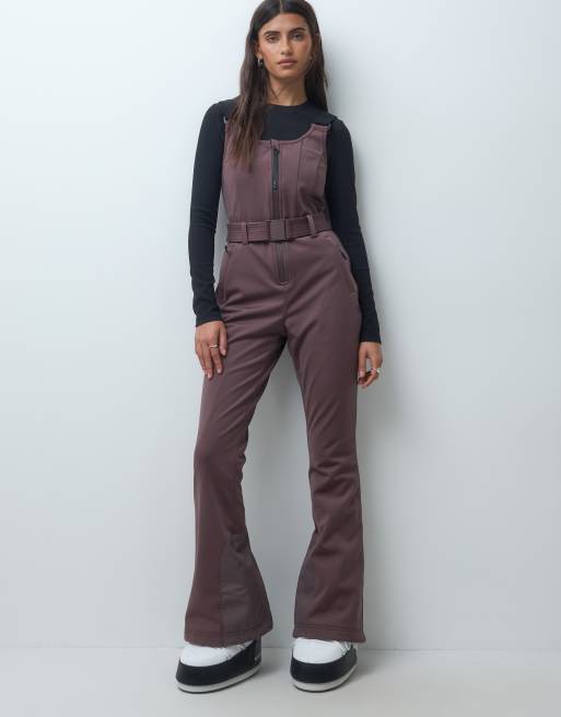 4505 Ski - Salopette déperlante en tissu softshell à taille cintrée - Raisin, 3 de 5