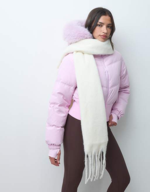 4505 Ski sciarpa oversize soffice color crema, 1 di 3