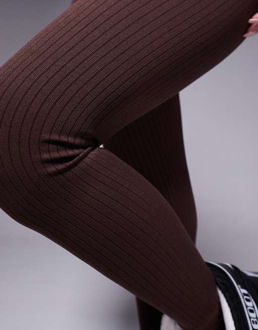 4505 Ski seamless thermal base layer leggings in brown , 4 of 5