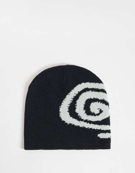 4505 Ski skull knit beanie with reversible design in black - view 1