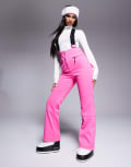 [ASOS] 4505 Ski soft shell water repellent kick flare ski pants in pink 18 Pink