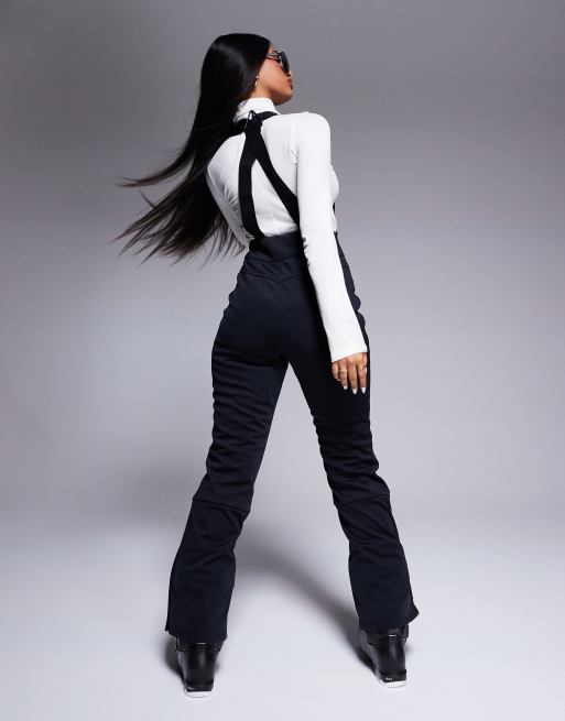 ASOS 4505 Ski soft shell water repellent kick flare ski pants in black