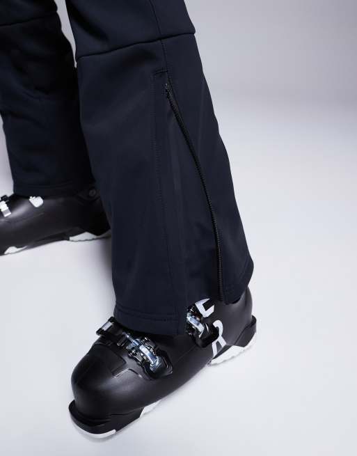 ASOS 4505 Ski soft shell water repellent kick flare ski pants in black