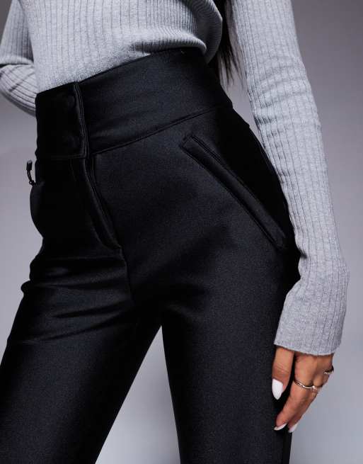 4505 Ski soft shell water repellent skinny ski pants in black gloss , 2 of 5