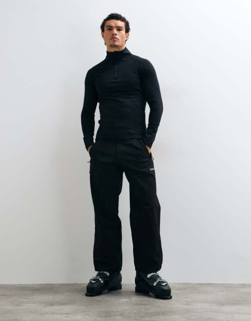 4505 Ski termisk fleece-langærmet basislag med 1/4-lynlås i sort, 3 af 5