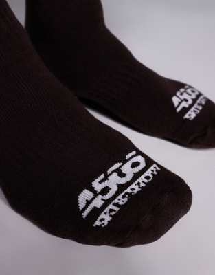 Asos 4505 Ski & Snow 4505 Ski Thermal Ski Socks In Brown