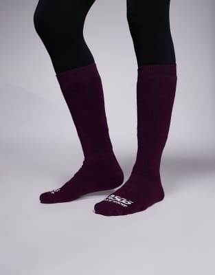 4505 - Ski - Thermo-Skisocken in Pflaume-Lila