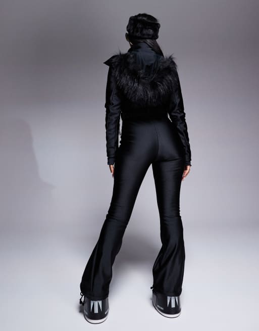 Pantaloni Tuta Da Sci Asos 4505 Ski Tuta Da Sci Nera Lucida Con