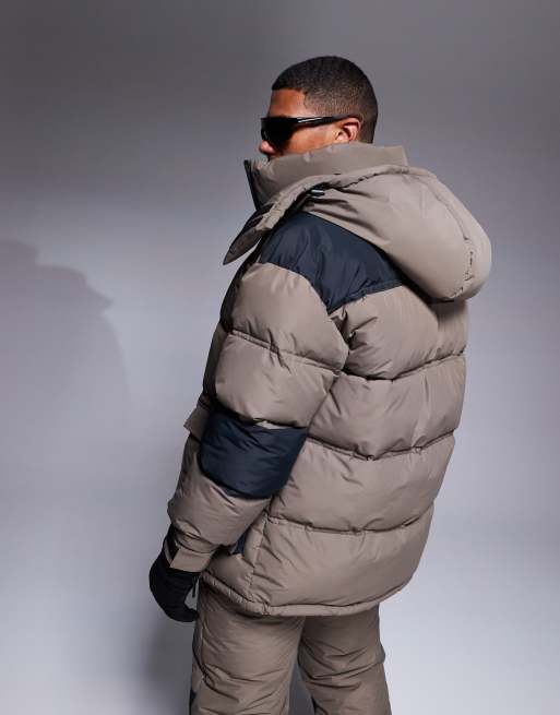 4505 Ski water repellent insulated puffer coat in black & clay , 2 of 5