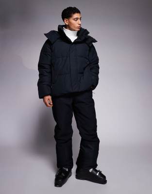 Asos 4505 Ski & Snow 4505 Ski Water Repellent Insulated Puffer Coat In Black