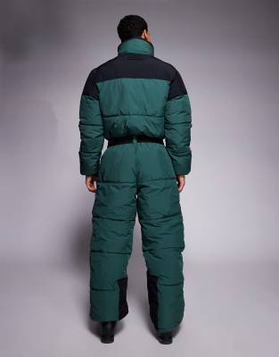 Asos 4505 Ski & Snow 4505 Ski Water Repellent Insulated Puffer Ski Suit In Multi