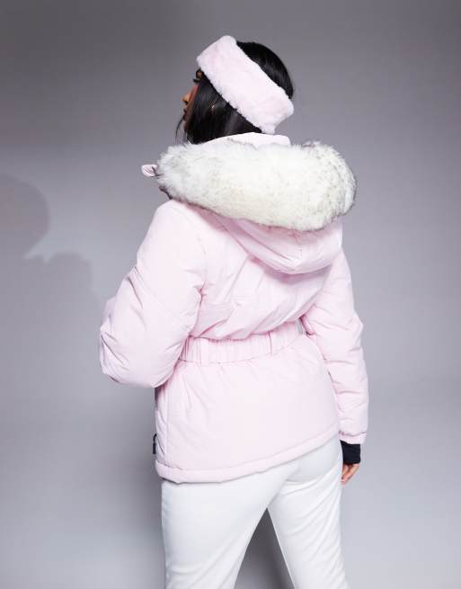 4505 Ski water repellent insulated ski jacket in pink ASOS