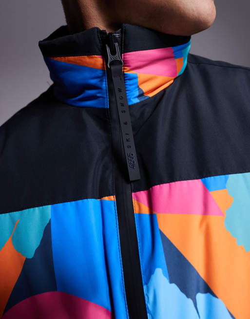 4505 Ski water repellent insulated ski suit in retro 80s print , 2 of 4