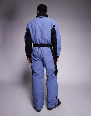 Asos 4505 Ski & Snow 4505 Ski Water Repellent Straight Fit Belted Ski Suit In Multi