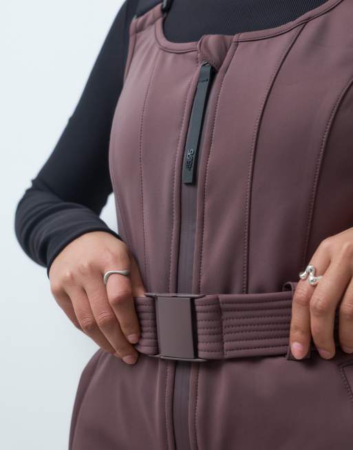 4505 - Ski - Waterafstotende softshell ski-salopette met ingenomen taille in 'rozijn', 4 van 5