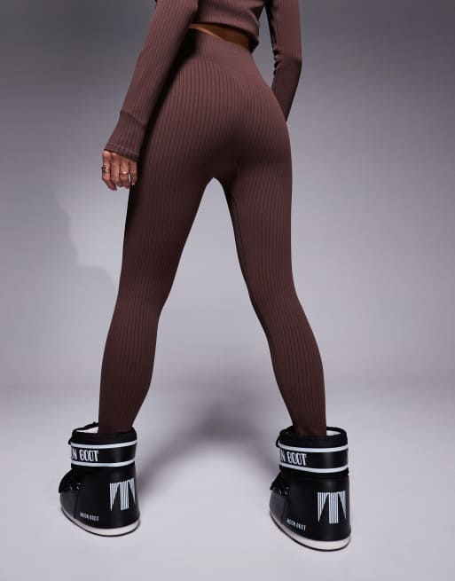 4505 – Skidåkning – Bruna, termiska underställsleggings i seamless-design , 2 av 5