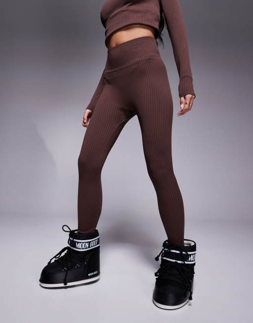 4505 – Skidåkning – Bruna, termiska underställsleggings i seamless-design , 3 av 5