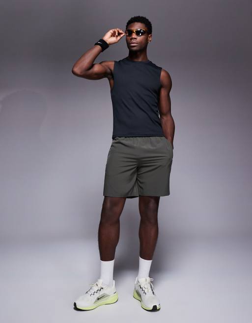 4505 - Slim-fit actieve geribbelde trainingstanktop in jaren 90-stijl in zwart, 2 van 4