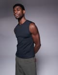[ASOS] 4505 slim fit active rib 90s training tank in black 2XL Black
