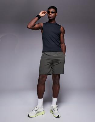4505 Slim Fit Active Rib 90s Training Tank In Black