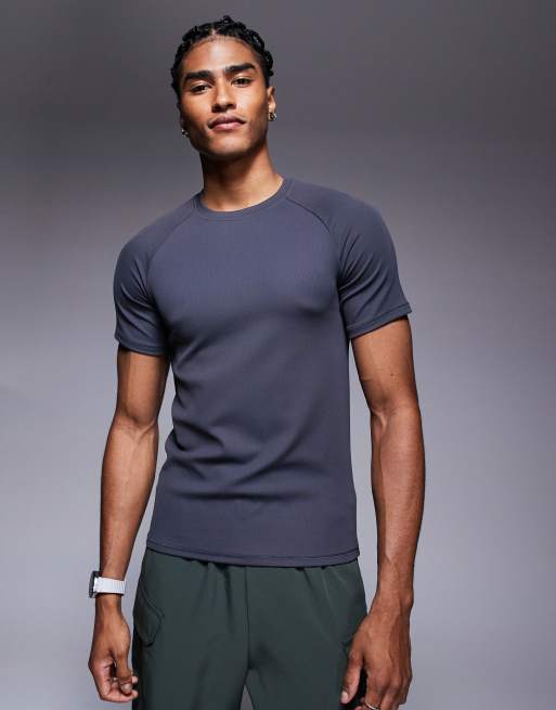 4505 slim fit ribbed training T-shirt in graphite