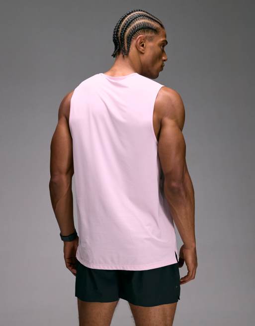 4505 - Sneldrogend hardloophemdje van performance nylon mesh met print in lichtroze , 5 van 5