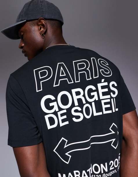 4505 - Sneldrogend oversized hardloop-T-shirt van performance jersey met grafische print op de achterkant in zwart - view 1