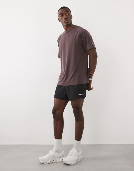 4505 - Sneldrogend performance trainingsshirt met rechte pasvorm in bruin, 2 van 5