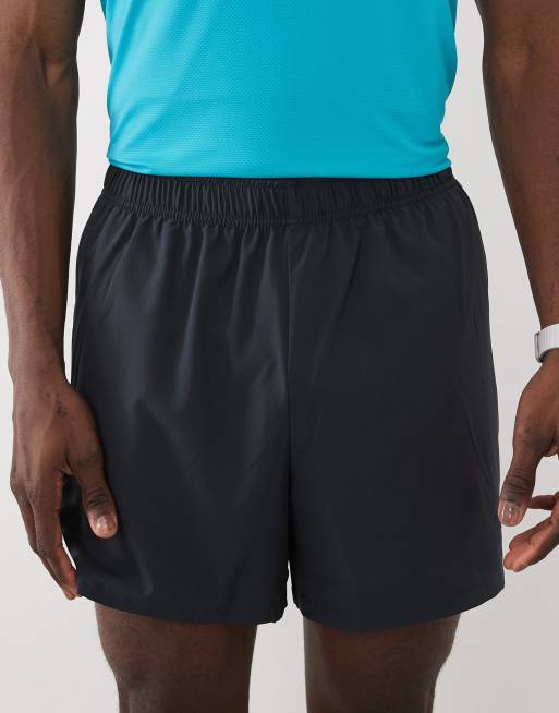 4505 - Sneldrogende trainingsshort van 5 inch met ritszakken in donker marineblauw, 4 van 5