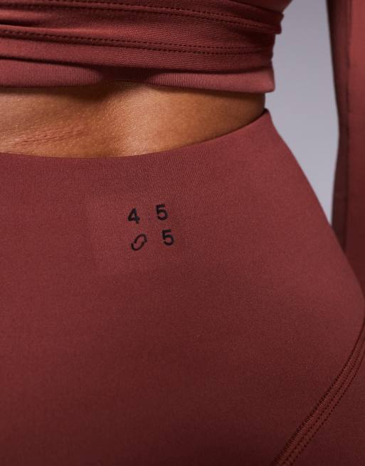 4505 soft touch high rise cropped yoga leggings in spice , 5 of 5